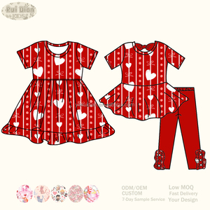 Nuovo Arrivo: Abito Estivo da Notte per Bambine, Carino, Girocollo, Maniche Corte, Stampa Personalizzata, Traspirante e Confortevole - Product Image 3