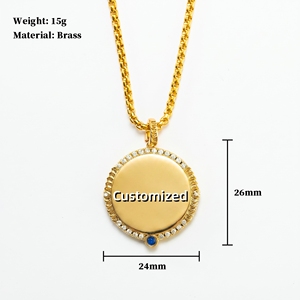 Collar Talismán Diario con Colgante Athena de Sabiduría para el Éxito Profesional, Regalo de Graduación, Gema <span class=keywords><strong>Azul</strong></span> de Zirconia, Chapado en Oro de 18K, Proveedor de Boutique - Product Image 6