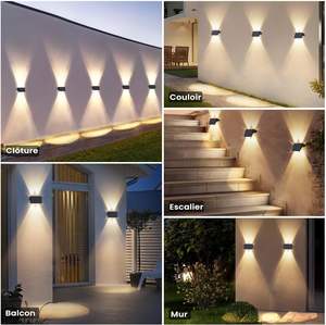 Lampes solaires murales LED pour jardin, étanches IP65, avec capteur de lumière et contrôle de la luminosité, 2025 - Product Image 5