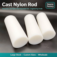 Tige en nylon coulé MC, tige en nylon monomère, tige en polyamide PA6 pour engrenages, rouleaux, bagues, roulements, pièces usinées, découpe TuoXing