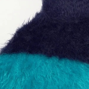 Biểu Tượng Tùy Chỉnh Sang Trọng Cao cấp Mùa Đông Fluffy Mohair Cao Cổ Áo Len Cho Nam Giới <span class=keywords><strong>Colorblock</strong></span> Dệt kim Ấm Cúng Áo Thun - Product Image 5