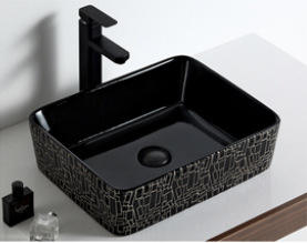 Usine directe moderne rectangulaire en céramique Art bassin sanitaire évier en pierre pour hôtels/appartements pour balcon comptoir égouttoir <span class=keywords><strong>direct</strong></span> - Product Image 4