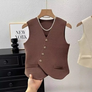 2025 New Fashion High Quality Knit <strong>Cardigan</strong> <strong>Women</strong> Over Vest Fall and Winter Party Suit Waistcoat <strong>Sleeveless</strong> Top - Product Image 2