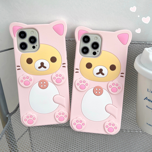 <span class=keywords><strong>Coque</strong></span> en silicone souple 3D motif ours <span class=keywords><strong>Kawaii</strong></span> pour <span class=keywords><strong>iPhone</strong></span> 18 17 16 15 14 13 12 Mini 11 Pro X XS Max XR 6 6S 7 8 Plus <span class=keywords><strong>SE</strong></span> - Product Image 2