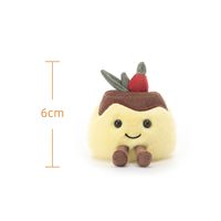 Peluche mignonne en forme de pudding de 6 cm, mini poupée en peluche en forme de dessert pour animaux de compagnie