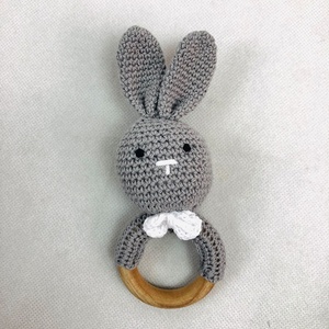 Offre Spéciale 15cm Crochet Lapin <span class=keywords><strong>Dentition</strong></span> Bague En <span class=keywords><strong>Bois</strong></span> Pour Bébé Jouets <span class=keywords><strong>De</strong></span> <span class=keywords><strong>Dentition</strong></span> - Product Image 2