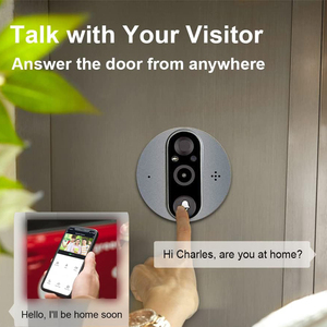 Sonnette de porte intelligente WiFi CPT Tuya avec caméra 1080p, visiophone pour porte, écran LCD 4,3 pouces, détection de mouvement PIR 24h/24 - Product Image 4