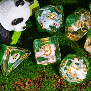 Cho tùy chỉnh bao gồm đa diện 7-mảnh động vật hoạt hình DICE DND rpgs 40k cho Tabletop trò chơi nhựa Dice Set - Product Image 6