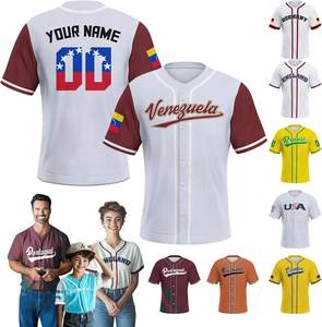 Chemise surdimensionnée personnalisée Venezuela Baseball Jersey pour les fans de football hommes jeunes femmes cadeaux personnaliser nom numéro S-6XL - Product Image 6