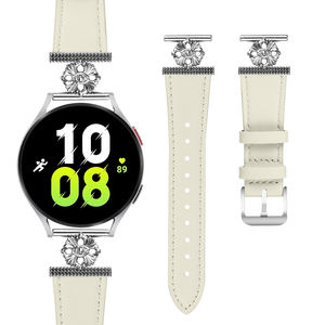 Correa de reloj inteligente de cuero de moda Premium de 20mm con hebilla de acero inoxidable Ajuste universal para Samsung y Huawei - Product Image 1