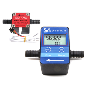 Kỹ thuật số LCD nhiên liệu Flow Meter Battery Powered cho dầu <span class=keywords><strong>diesel</strong></span> sữa chất lỏng mực nước đo lường bánh tuabin lưu lượng kế od13mm barb - Product Image 1
