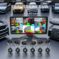 10.36 pouces IPS écran tactile 6 canaux LCD BSD angle mort AHD AI système de surveillance ADAS alarme vocale caméra de recul pour