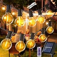 Lampu Tali LED G40 Tenaga Surya Vintage untuk Dekorasi Pesta Pernikahan Kafe Bistro Lampu Gantung Luar Ruangan Tahan Pecah