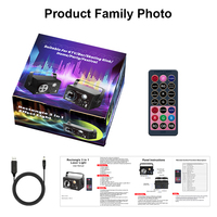 Projecteur LED 3-en-1 avec télécommande, boule disco ABS, lumière de fête, projecteur de motifs pour les fêtes
