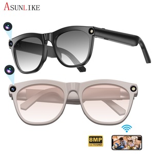 AG08 Smart <b>Glasses</b> 8MP <b>Camera</b> Call Feature Black And Pink 4GB Memory 280MAH Battery - Product Image 2
