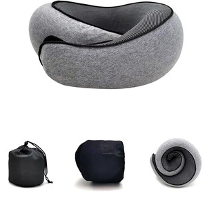 Almohada de Viaje en Forma de U Personalizable, Relleno de Espuma Viscoelástica de Rebote Lento, Transpirable y Suave, Soporte para el Cuello - Product Image 4