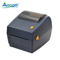 Printer Thermal Langsung Bluetooth USB OCOM OCBP-011 4 Inci Warna Hitam Oranye untuk Label Barcode Desktop di Supermarket