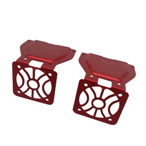 Aluminum Alloy Fan Cover Bracket Red Oxidation Anode <b>Hardware</b> Stamping Part Customized OEM Bending Forming Blanking - Product Image 3