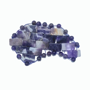 Natural Amethyst <b>Eye</b> <b>Mask</b> Butterfly-Shape Gemstone <b>Eye</b> Patch with Beads for Puffiness Relief and Relaxation - Product Image 5