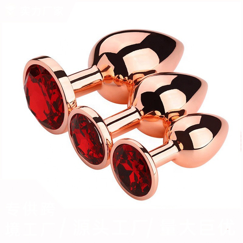 3 Pcs Rear Assets Rose Gold Stainless Steel Anal Butt Plug Set