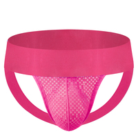 Sous-vêtement de performance pour homme avec ceinture de 4/5 cm, en coton-spandex durable, poche en nylon texturé à maille losanges, idéal pour les soirées