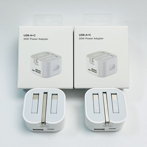 อะแดปเตอร์ชาร์จไฟ USB แบบติดผนัง ช่องเสียบคู่ Type-C ชาร์จเร็ว QC3.0/PD3.0 35W ป้องกันไฟเกิน/โอเวอร์เทอร์มอไลซ์ ปลั๊กแบบพับได้สำหรับโทรศัพท์มือถือ สำหรับ iPhone - Product Image 2