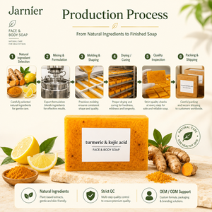 Sapone <span class=keywords><strong>Naturale</strong></span> alla Curcuma e Acido Kojico per Schiarire la Pelle e Rimuovere le Macchie Scure, Sapone Organico per Viso e Corpo - Product Image 6