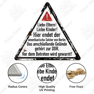 Putuo – signe mural suspendu en étain, Plaque en métal, Triangle de l'<span class=keywords><strong>histoire</strong></span> de la guerre, décoration de Garage pour la maison - Product Image 3