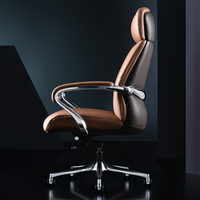 Chaise de bureau pivotante de luxe en similicuir PU de style italien, réglable en hauteur, design moderne, pour la maison, le bureau ou l'école