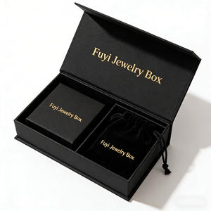 The New Book-shaped Magnetic Jewelry <b>Box</b> Set Includes 9*9*3 cm Drawer <b>Box</b> and 7*9 cm Velvet Pouch Ring and Bracelet <b>Storage</b> <b>Box</b> - Product Image 2