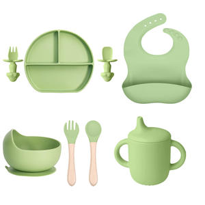 Juego de <span class=keywords><strong>Vajilla</strong></span> de Silicona para Niños, Platos y Platos de Silicona de Grado Alimenticio para la Cena de los Niños - Product Image 4