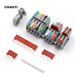 CHAOYI Fast Connect Terminal Block Connector Easy Connection Terminal Rail Type Quick Wire Connector Terminal LT-4.0 Connector
