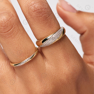 Gemnel, aros de plata 925 con detalles en dos tonos, conjunto de joyería para uso diario, pendientes de aro, accesorios de moda para mujer - Product Image 6
