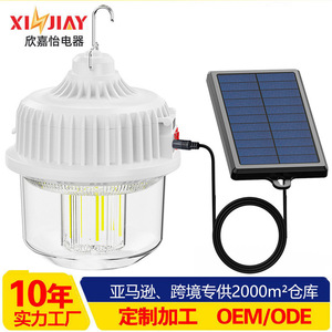 Solar <b>Camping</b> <b>Lantern</b> <b>Led</b> Light Rechargeable Outdoor <b>Camping</b> Lamp With Solar Panel For Night Market And Emergency Use - Product Image 2