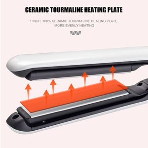 Calentamiento Instantáneo de 45w 160-210 ° <span class=keywords><strong>Plancha</strong></span> de <span class=keywords><strong>Pelo</strong></span> con Rango de Temperatura de 10 Niveles, Placa de 1 Pulgada y Pantalla Digital para el Cuidado del Cabello Rizado - Product Image 3