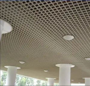 Panel langit-langit sel terbuka dekoratif aluminium untuk mal belanja