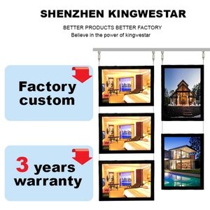 Customized Wall Mounted Crystal Poster <b>Frame</b> Led Light <b>Box</b> Hanging/Desktop Menu Board for Real Estate Window Display - Product Image 2