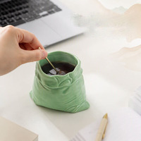 Tasse en céramique créative en forme de sac froissé, style INS, pour petit-déjeuner, lait et café