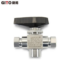 Válvula de Bola de Alta Presión 6000PSI para Estaciones de GNC, Manual, de Dos Posiciones y Tres Vías, para Agua, Gas y Aceite, Personalizable OEM - Product Image 2