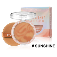 Poudre pressée fixatrice de maquillage transparente mate à marque privée, contrôle du sébum, longue tenue, hydratante, naturelle