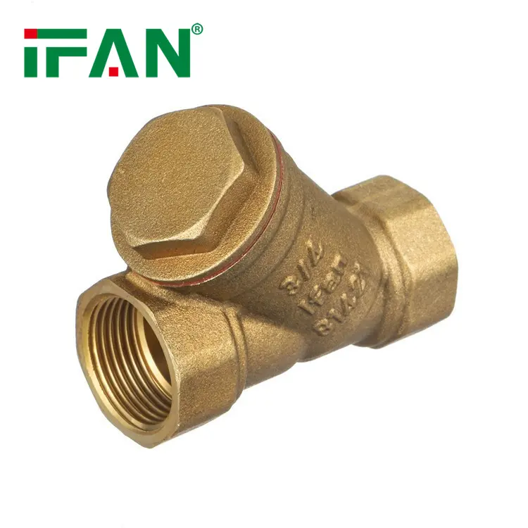 IFAN配管材料銅フィルターバルブ水制御Yタイプストレーナースレッド真ちゅう鍛造フィルターバルブ