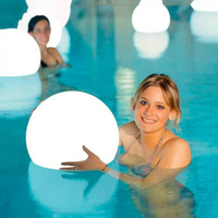 Lampe sphérique flottante à intensité variable pour piscine, lumières de nuit décoratives, lanterne suspendue pour patio et arbre, éclairage paysager avec télécommande moyenne