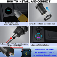 Chargeur automatique pour ordinateur portable 83W USB-C chargeur de voiture charge rapide avec interrupteur d'alimentation chargeur adaptateur de voiture pour ordinateur portable