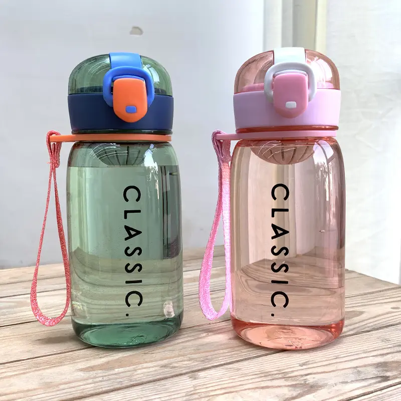 Desain baru bebas Bpa 450ml penjualan laris botol air plastik olahraga luar ruangan grosir