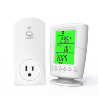 Temperaturregelschalter für Smart Home System Heizungssteuerung RF 433MHz Grüne Hintergrundbeleuchtung Umweltfreundlich