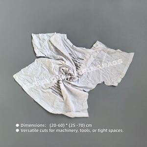 Trapos de algodón para pre-limpieza, económicos, blancos, de camiseta estampada, paños de limpieza de algodón blanco, 1 lb - Product Image 3