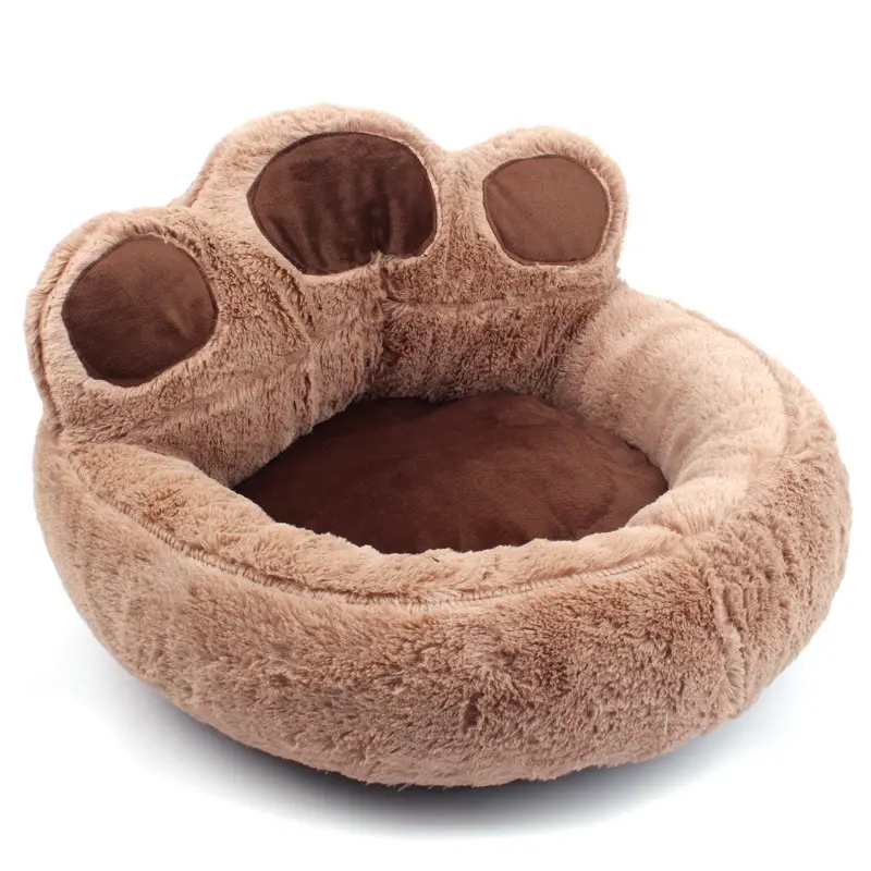 Factory direct sales can be wholesale plush little Cartoon Bear Paw Dog Bed creative cat bed