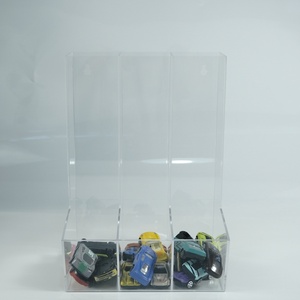 Caja de Exhibición Acrílica Transparente Preensamblada, Ecológica y Dividida en 3 Secciones, para Juguetes y Modelos, para Exhibición en el Hogar - Product Image 5