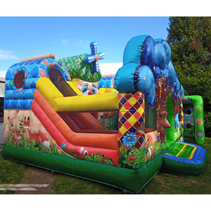 <span class=keywords><strong>Castillo</strong></span> Inflable <span class=keywords><strong>El</strong></span> Bosque <span class=keywords><strong>Encantado</strong></span> con Tobogán, Casa de Brinco Inflable Comercial para Niños, Brincolín Inflable para Fiestas - Product Image 4