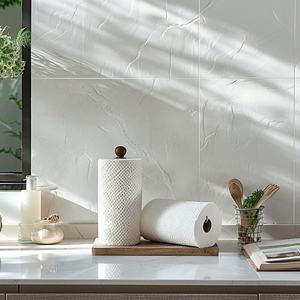 Eco-friendly biodegradabile 3 strati di carta da cucina rotolo assorbente usa e getta per uso quotidiano per uso domestico Hotel industria alimentare - Product Image 5